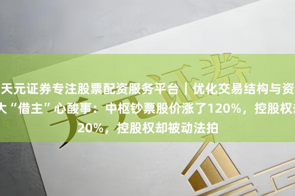 天元证券专注股票配资服务平台｜优化交易结构与资金管理 恒大“借主”心酸事：中枢钞票股价涨了120%，控股权却被动法拍