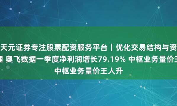 天元证券专注股票配资服务平台｜优化交易结构与资金管理 奥飞数据一季度净利润增长79.19% 中枢业务量价王人升