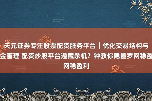 天元证券专注股票配资服务平台｜优化交易结构与资金管理 配资炒股平台遁藏杀机？钟教你隐匿罗网稳盈利